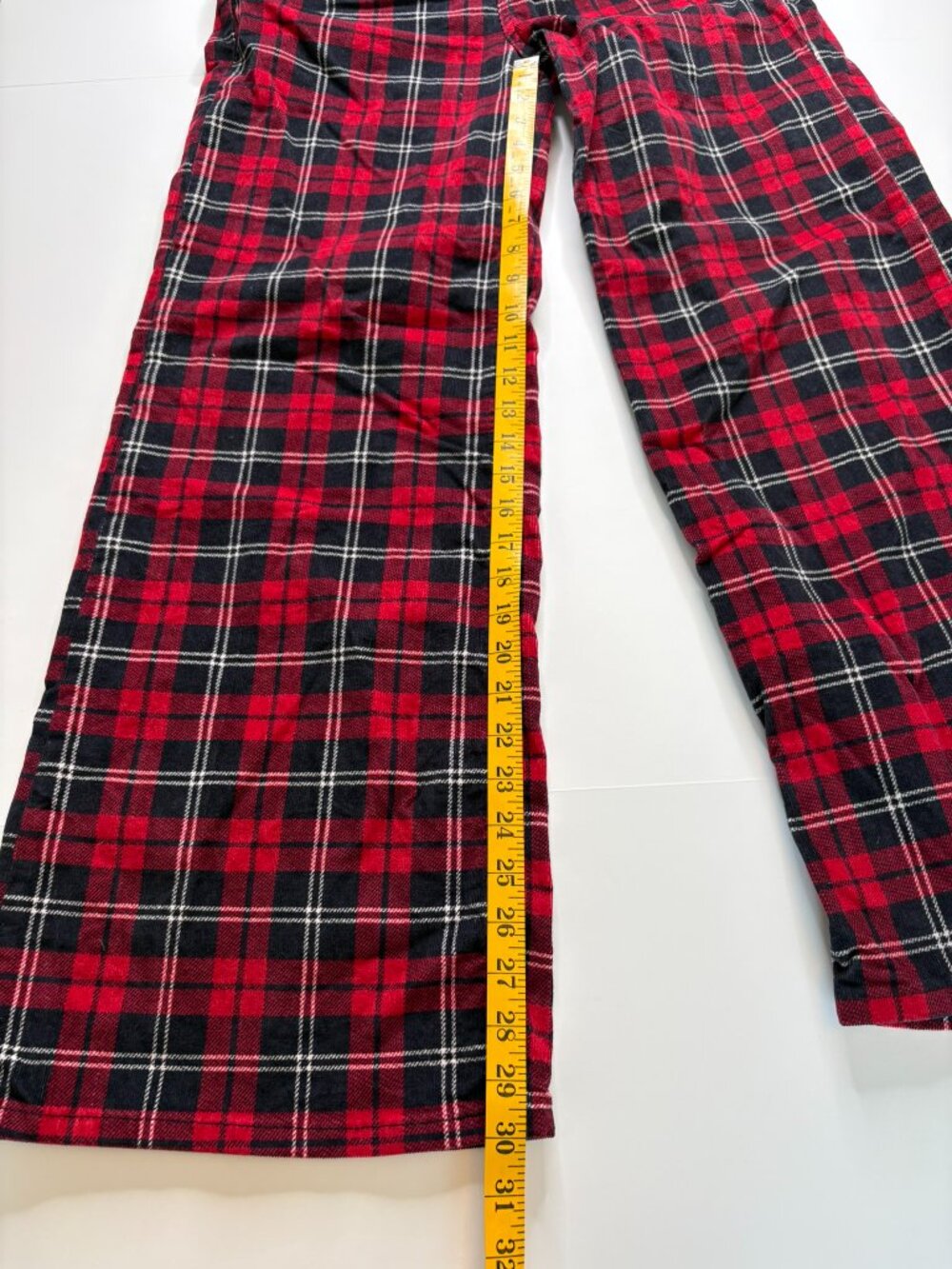 PTCL High Waist Wide Leg Plaid Pants Red Size 28 - Picture 14 of 14